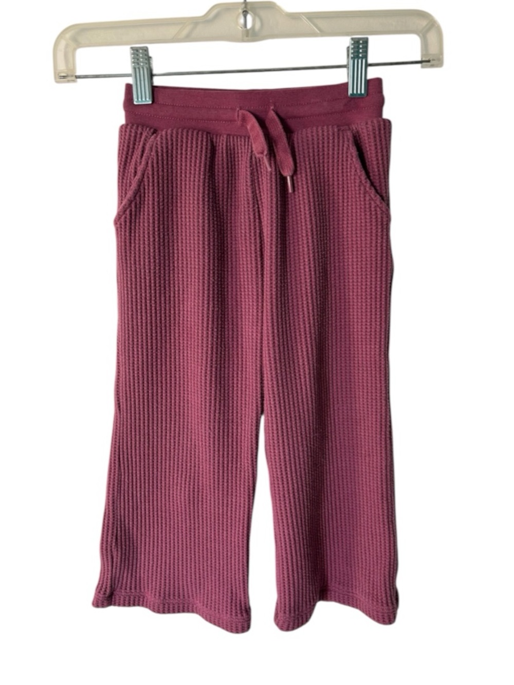 Gap Kids Waffle-Knit Pull-On Pants - Mauve Pink